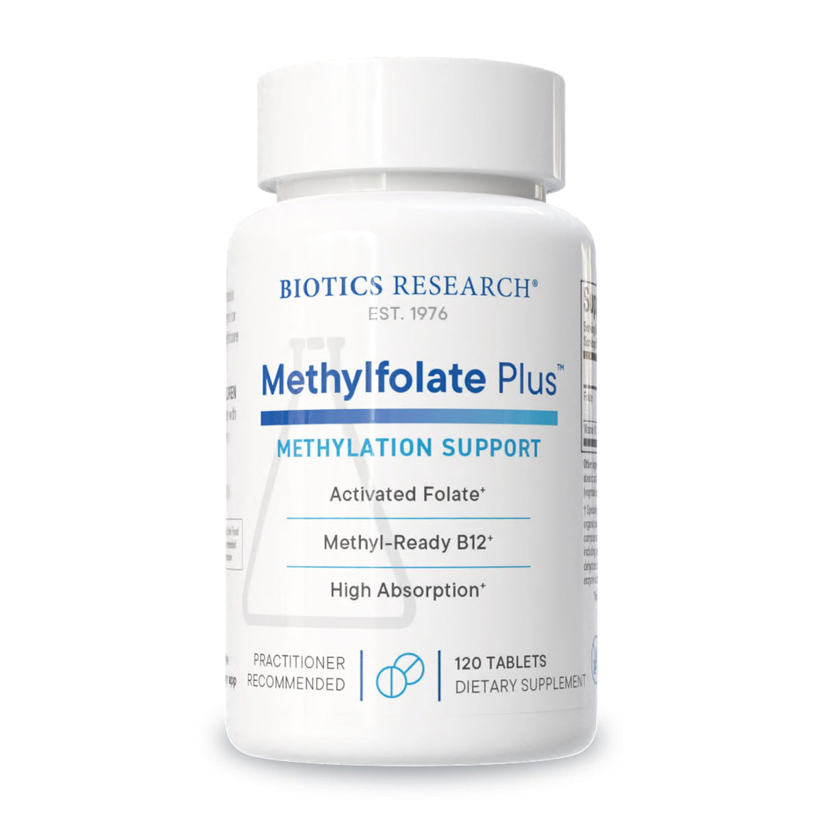 Methylfolate Plus™ Complément Alimentaire B9 120T de BIOTICS RESEARCH avant
