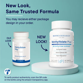 Methylfolate Plus™ Complément Alimentaire B9 120T de BIOTICS RESEARCH côté