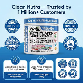 MethylMan Multivitamine Methylé Clean Nutraceuticals sur une table