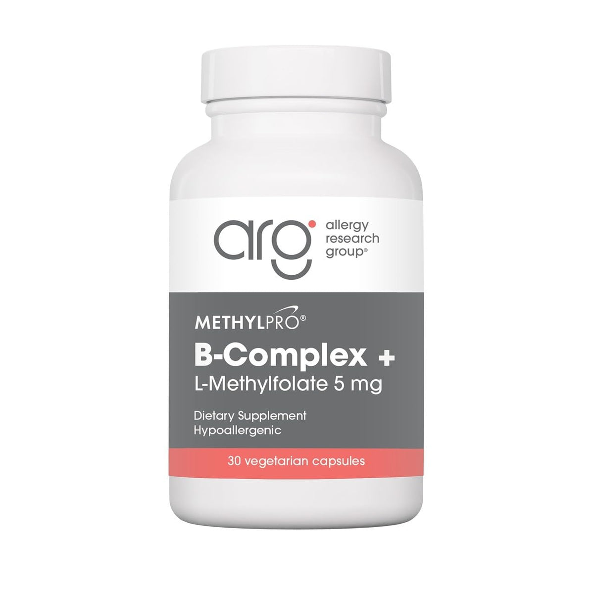 MethylPro B Complex 30 capsules vue avant avec étiquette