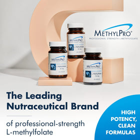 MethylPro L-Méthylfolate 1 mg capsules avec une main tenant une capsule