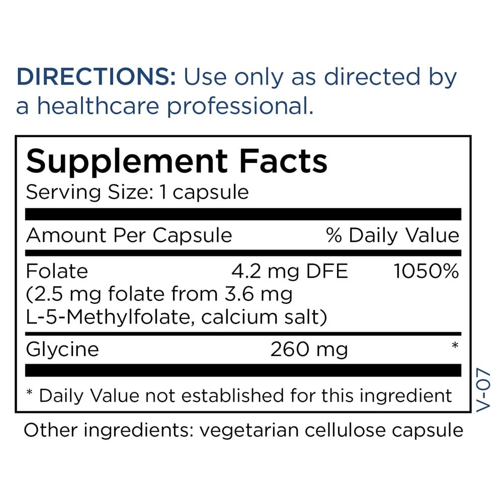 MethylPro L-Méthylfolate 2,5 mg capsules avec étiquette