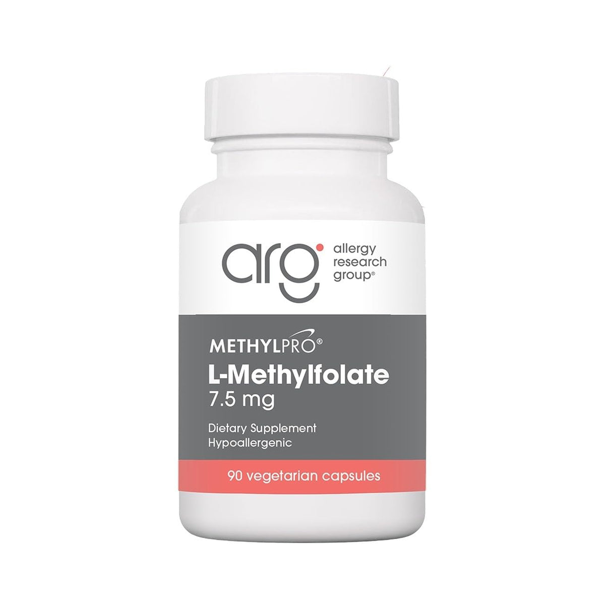 MethylPro L-Methylfolate 7,5 mg capsules, vue de face