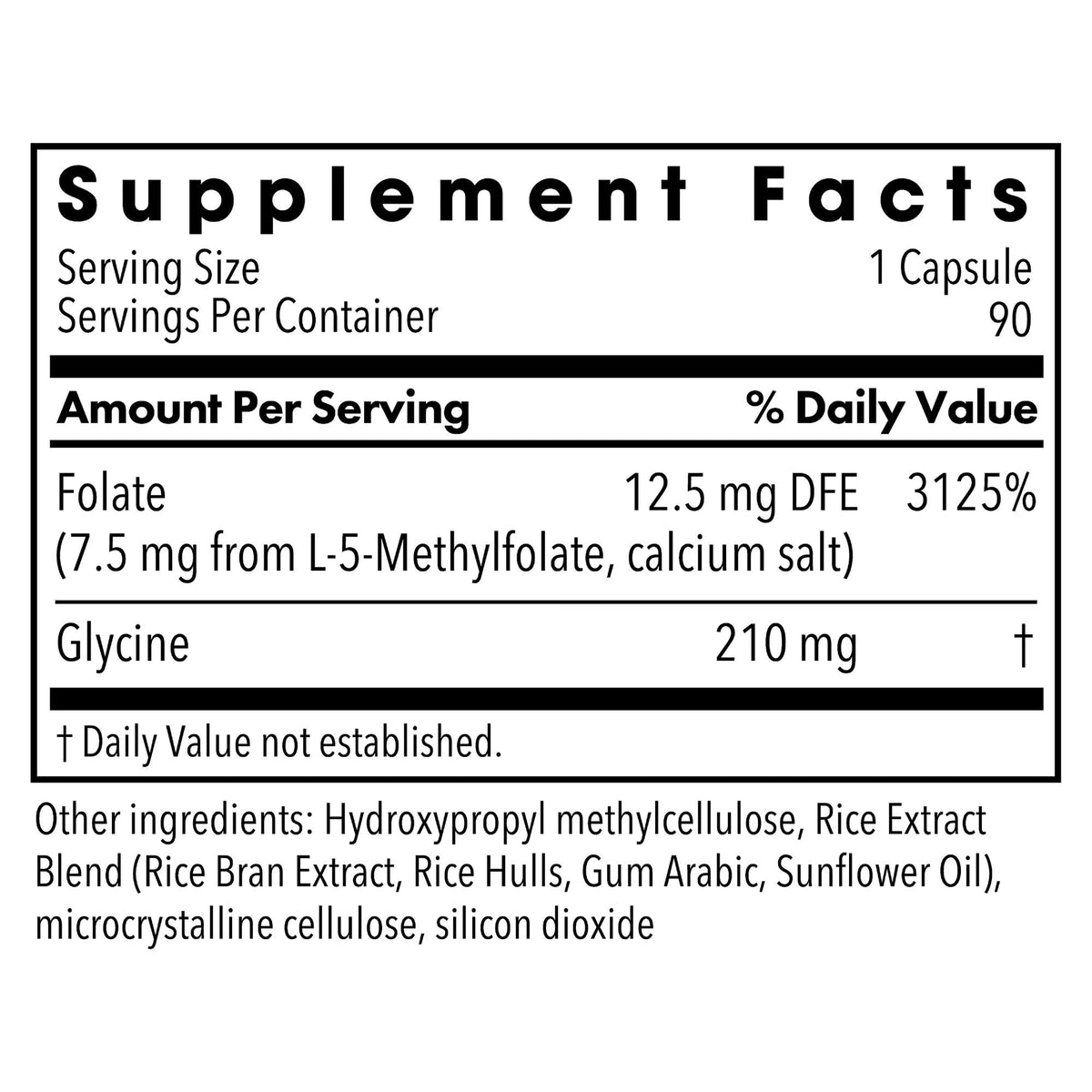 MethylPro L-Methylfolate 7,5 mg capsules vue de près
