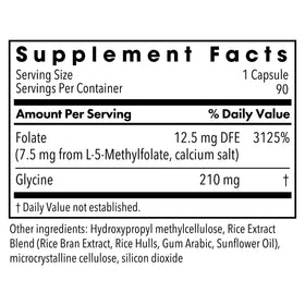 MethylPro L-Methylfolate 7,5 mg capsules vue de près