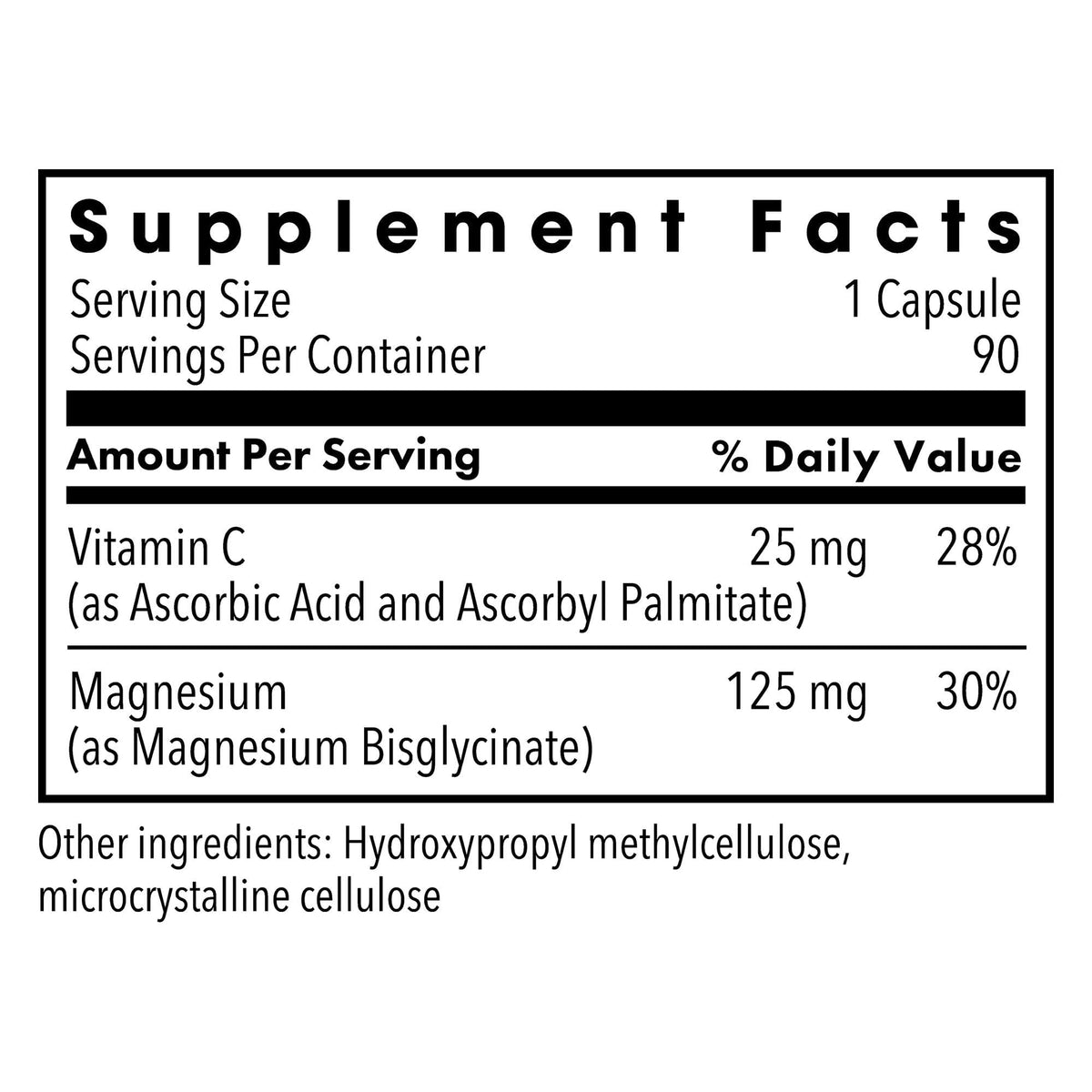 MethylPro Magnésium Glycinate 125mg 90 capsules emballage