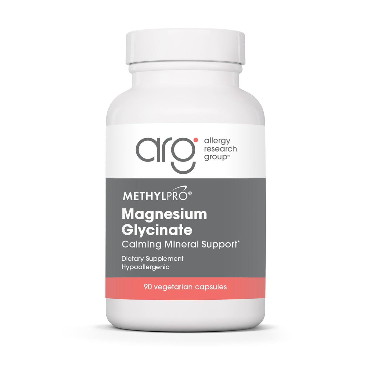 MethylPro Magnésium Glycinate 125mg 90 capsules vue de face