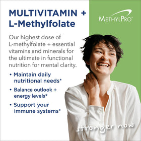 MethylPro Multivitamine L-Méthylfolate 15 mg arrière de l'emballage