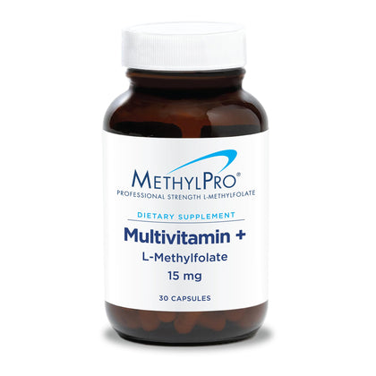MethylPro Multivitamine L-Méthylfolate 15 mg devant de l'emballage