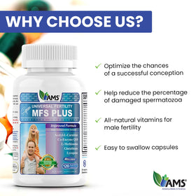 MFS Plus Fertilité Masculine 120 Capsules avec verre d'eau