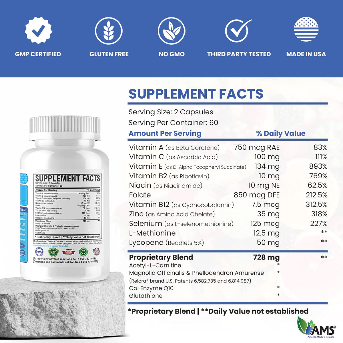 MFS Plus Fertilité Masculine 120 Capsules ouvertes pour montrer les capsules