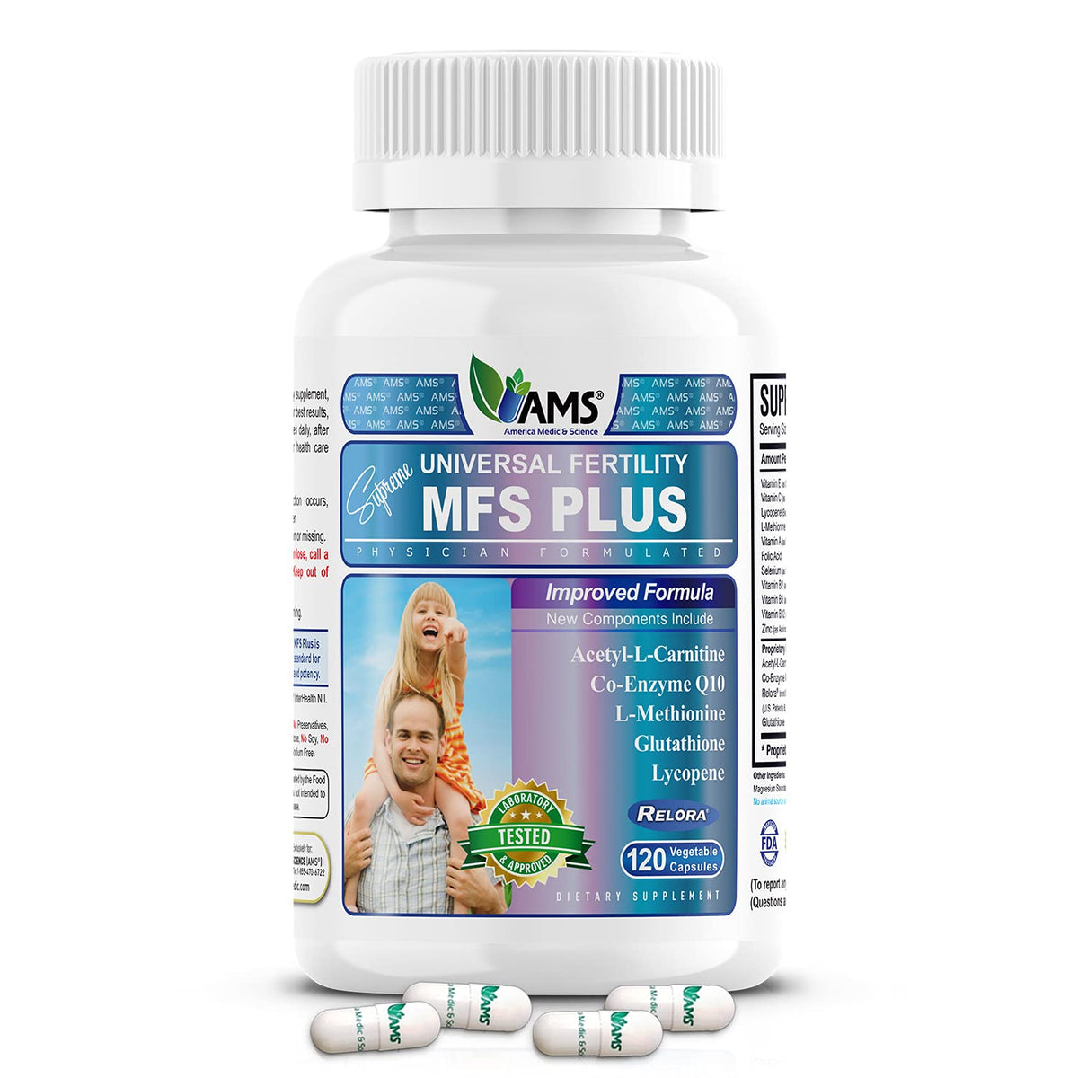 MFS Plus Fertilité Masculine 120 Capsules vue de face