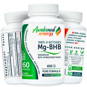 Mg-BHB d'Awakened.energy 60 capsules végétales face avant