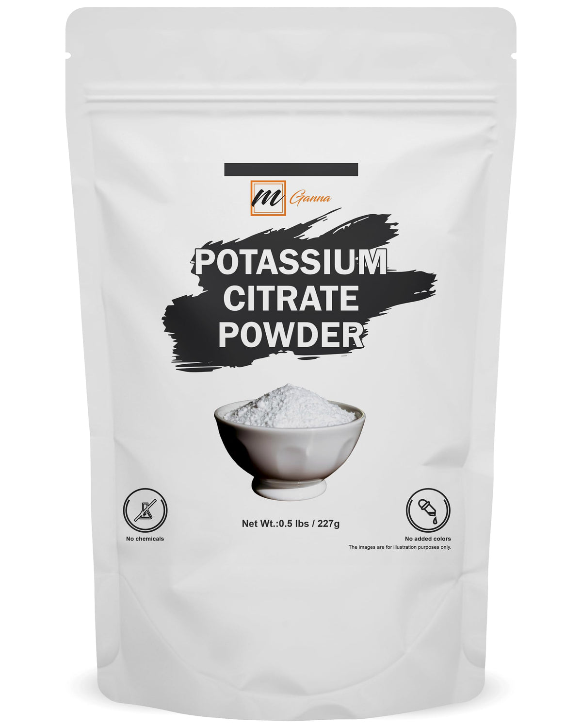 mGanna Poudre de Citrate de Potassium 227 g vue de face