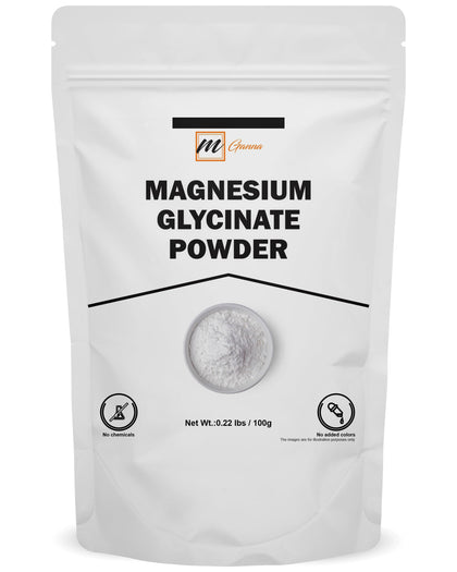mGanna poudre de magnésium glyciné chélaté 100 g vue avant