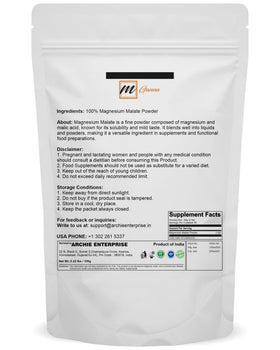 mGanna Poudre de Malate de Magnésium 100g sachet ouvert