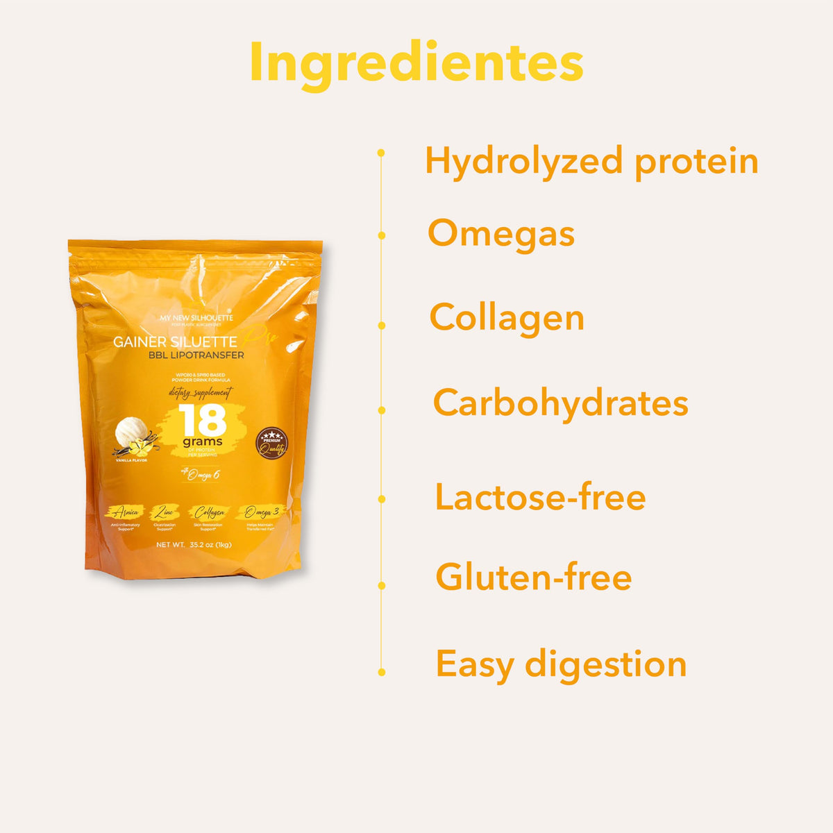 MI NUEVA SILUETA Gainer Siluette Pro 1020g fraise - préparation du shake