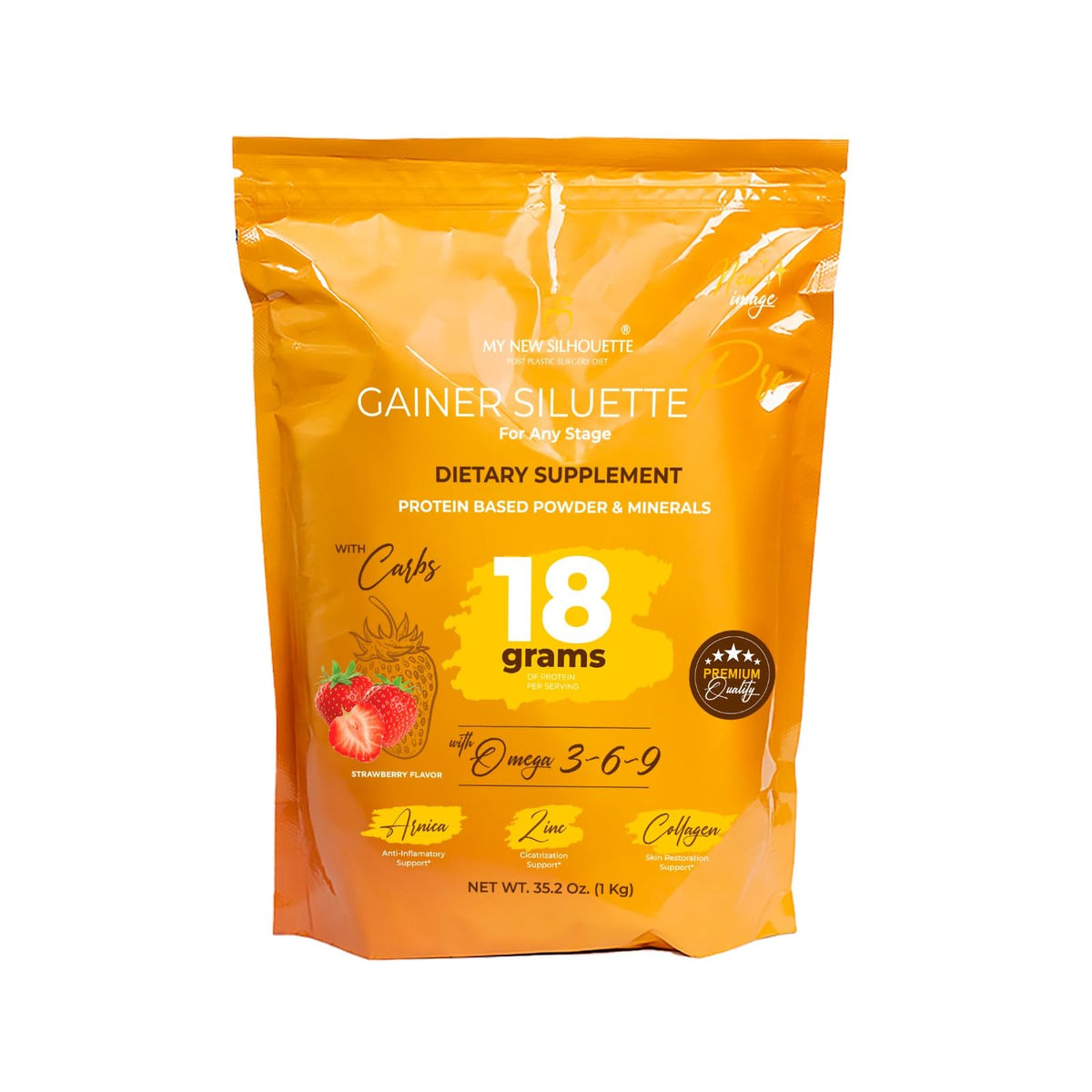 MI NUEVA SILUETA Gainer Siluette Pro 1020g fraise - vue avant