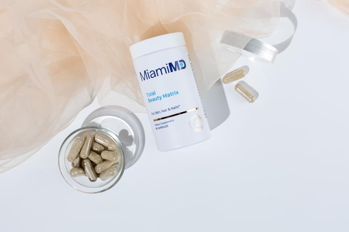 MiamiMD Compléments Alimentaires Collagène 60 Capsules avec verre d'eau