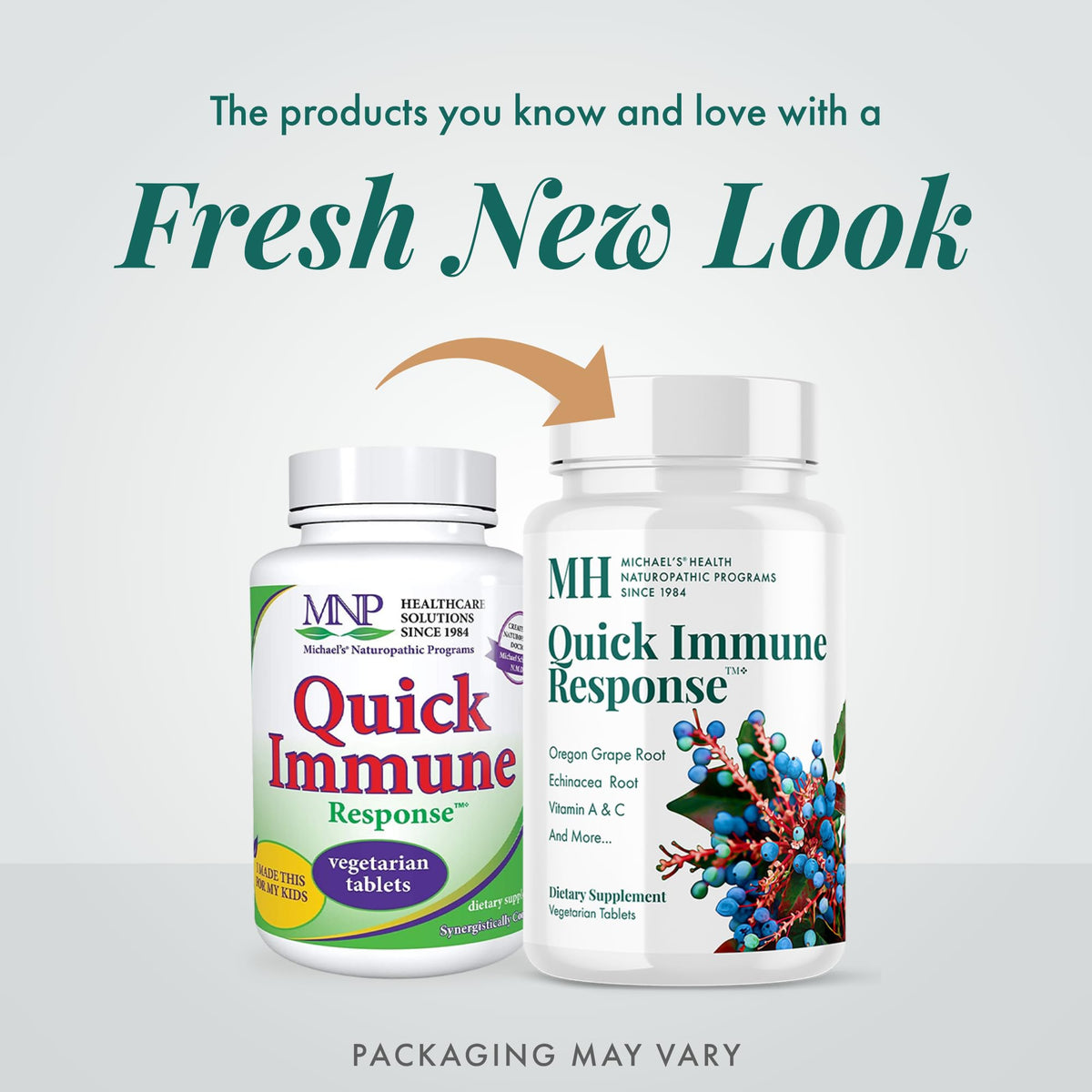 MICHAEL'S Quick daily wellness Response comprimés végétariens sur fond blanc