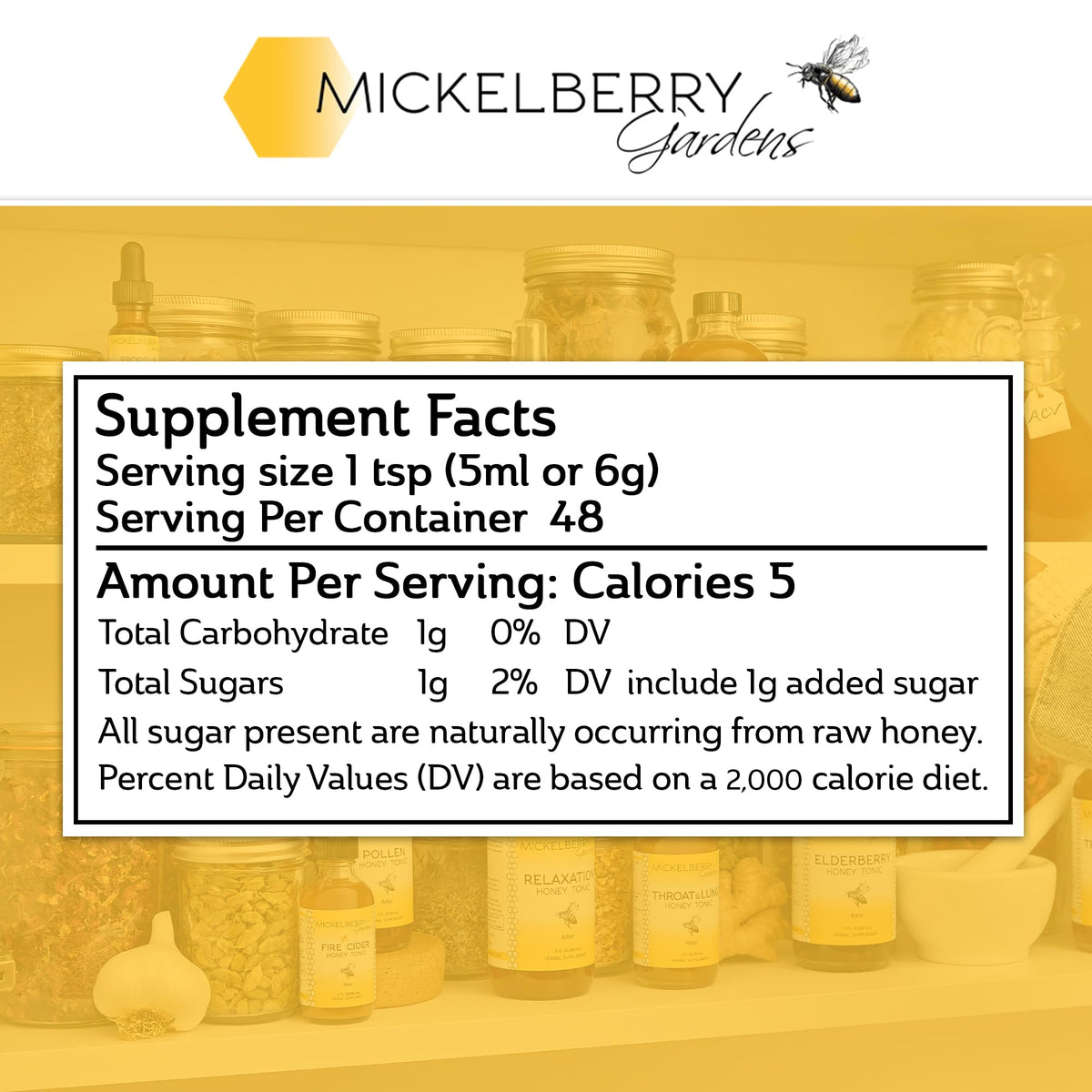 Mickelberry Gardens Fire Cider Tonic avec herbes bio