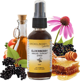 Mickelberry Gardens Sirop de Sureau 2oz avec étiquette visible