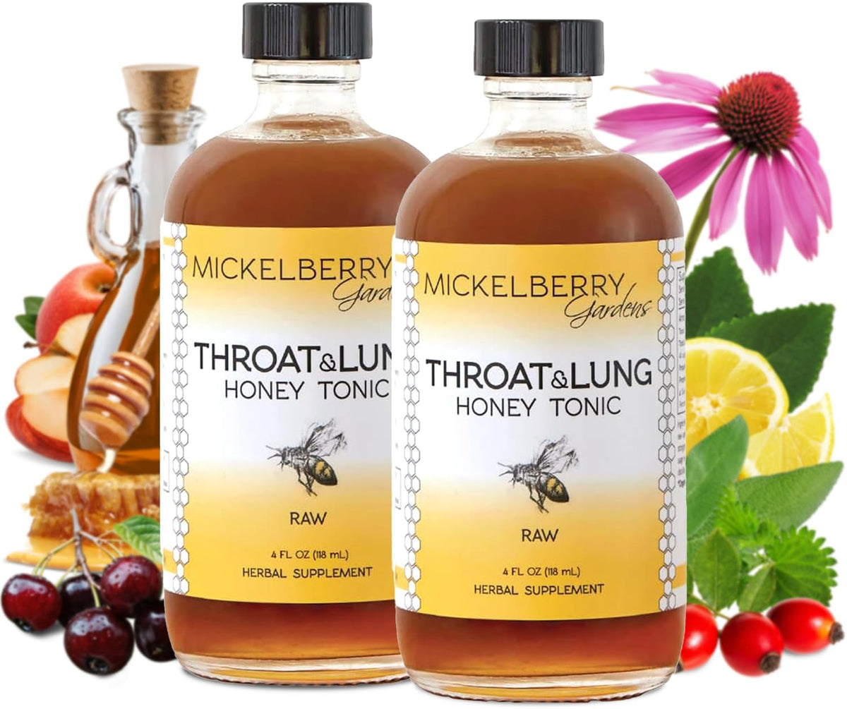 Mickelberry Gardens Tonic Miel Gorge et Poumons 4oz vue avant