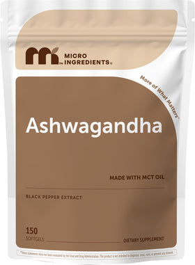 Micro Ingredients Ashwagandha 150 gélules MCT vue de face