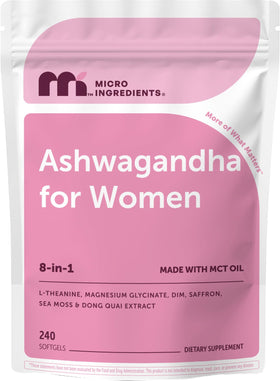Micro Ingredients Ashwagandha pour Femmes 600 mg gélules face