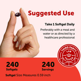 Micro Ingredients Astaxanthin 6mg gélules ouvertes montrant le contenu