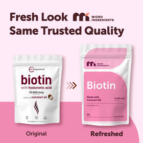 Micro Ingredients Biotine 10 000 mcg Gélules côté arrière