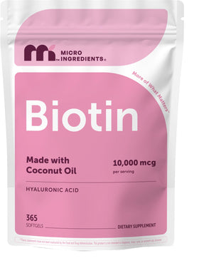 Micro Ingredients Biotine 10 000 mcg Gélules côté avant