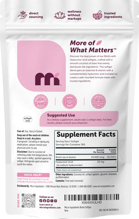 Micro Ingredients Biotine 10 000 mcg Gélules près d'une plante