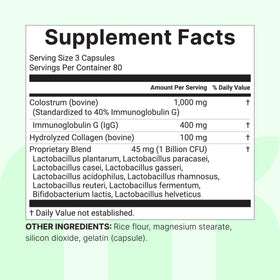 Micro Ingredients Colostrum en format capsule sur fond neutre