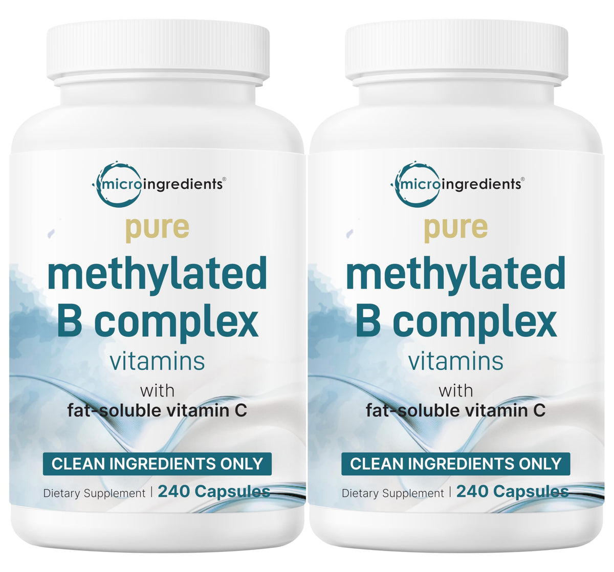 Micro Ingredients Complexe B Méthylé Pur 480 Capsules avant