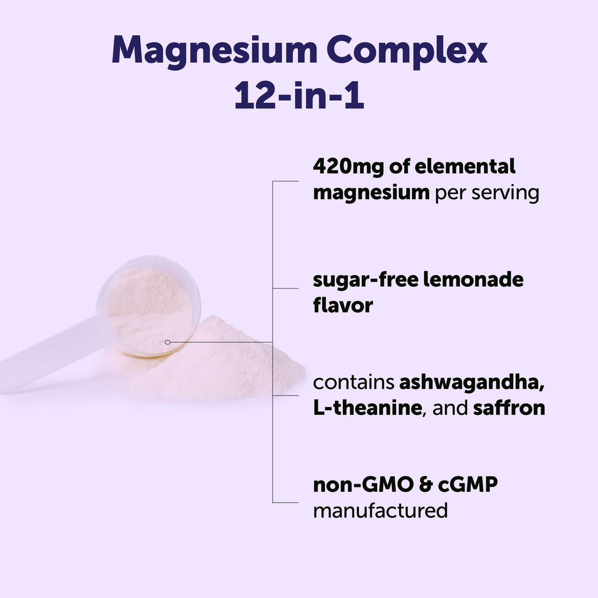 Micro Ingredients Complexe de Magnésium 12-en-1 390g mélange en poudre