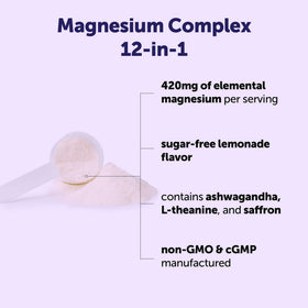 Micro Ingredients Complexe de Magnésium 12-en-1 390g mélange en poudre