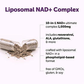Micro Ingredients Complexe Liposomal NAD+ 1000 mg capsules à l'intérieur