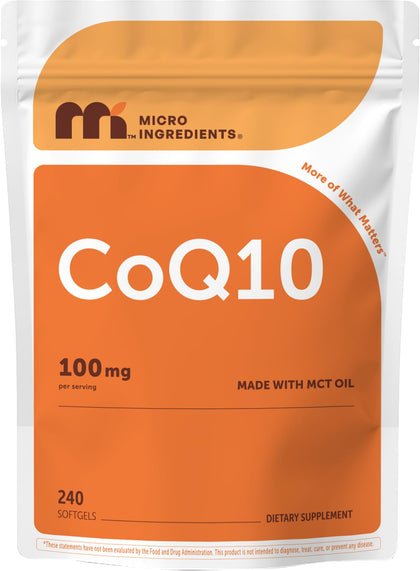 Micro Ingredients CoQ10 100 mg 240 gélules molles en sachet