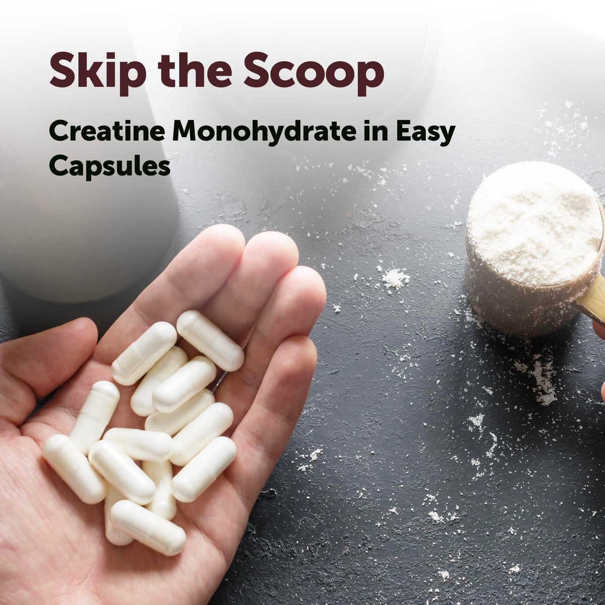Micro Ingredients créatine monohydrate 500 capsules avec étiquette
