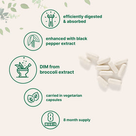 Micro Ingredients DIM 300mg gélules végétales ouvertes