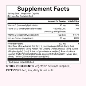 Micro Ingredients fer bisglycinate capsules dans une main