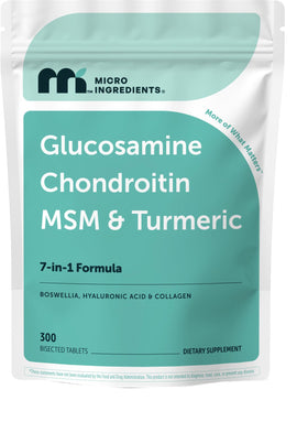 Micro Ingredients Glucosamine Chondroïtine 300 tablettes vue de face