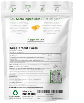 Micro Ingredients Huile de Graines Noires 150 gélules vue de côté