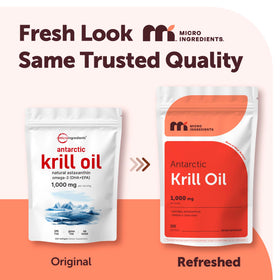 Micro Ingredients Huile de Krill Antarctica 1000 mg gélules en gros plan