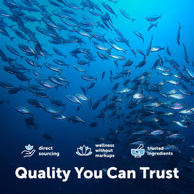 Micro Ingredients huile de poisson Omega-3 avec étiquette visible