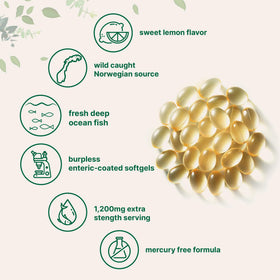 Micro Ingredients Huile de Poisson Oméga 3 gélules au goût citron
