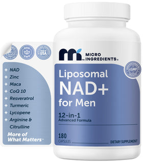Micro Ingredients Liposomal NAD+ pour Hommes 180 capsules, vue de face