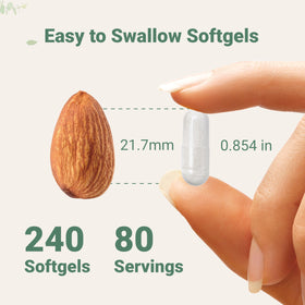 Micro Ingredients Multi Collagène 240 Capsules avec un verre d'eau