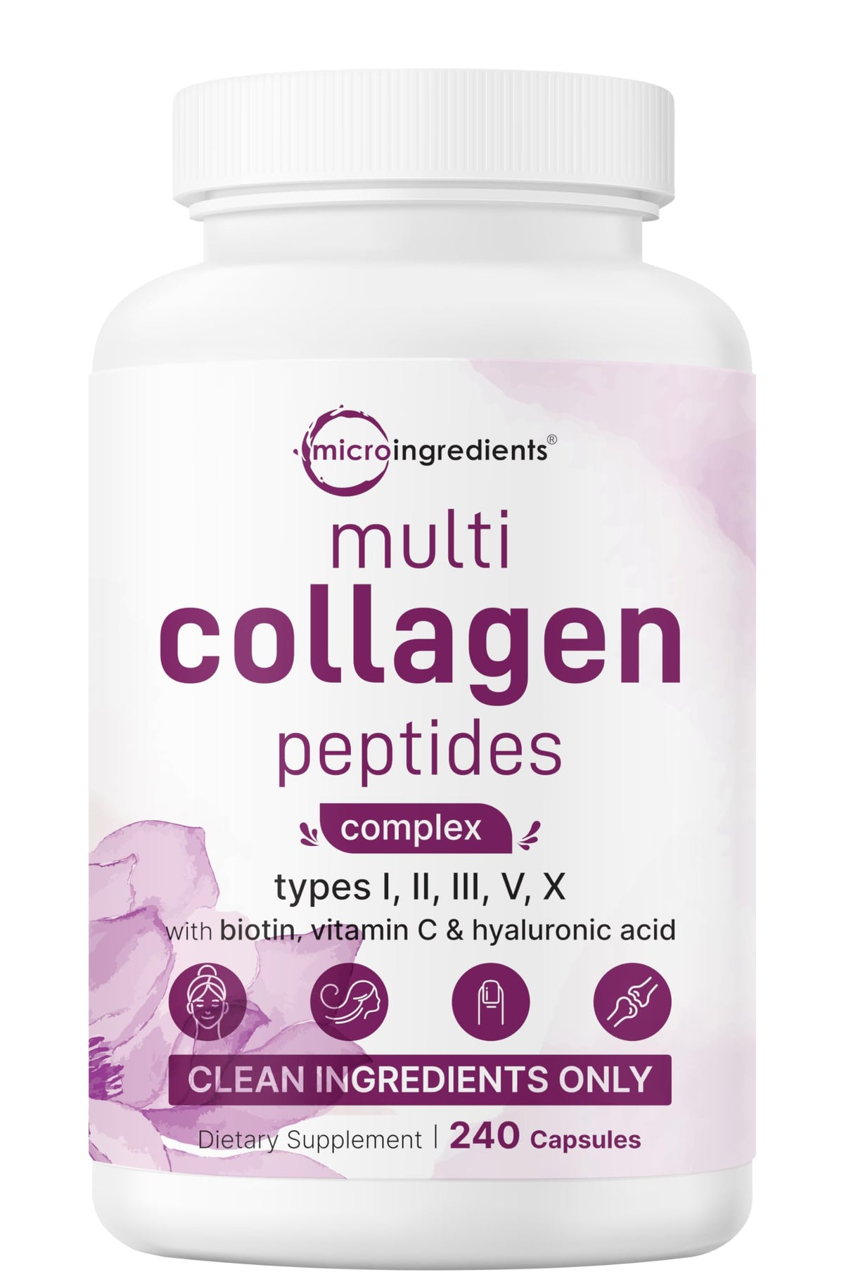 Micro Ingredients Multi Collagène 240 Capsules vue de face